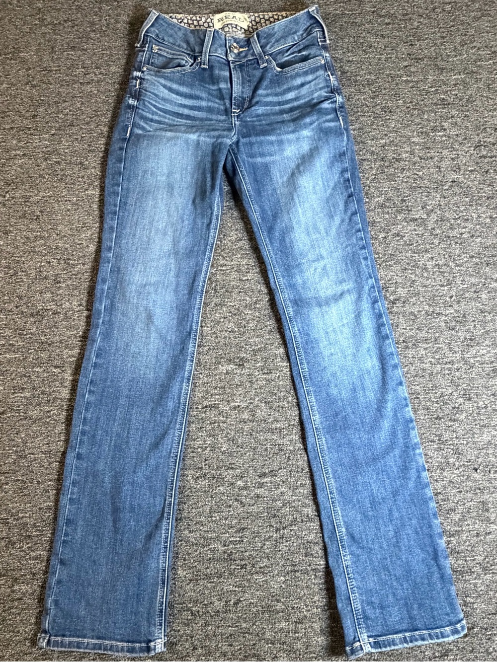 Ariat Real Abby Straight Leg Jeans Mackenzie Blue Denim 29R 10036814
